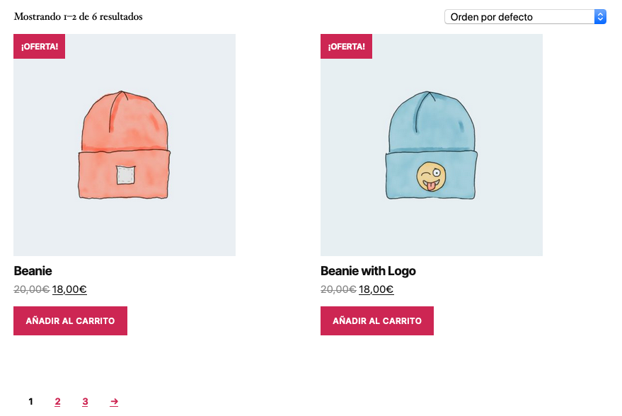 WooCommerce Shortcode - Productos [products]